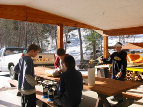 Camp Boyle Hilton Cabin Porch
